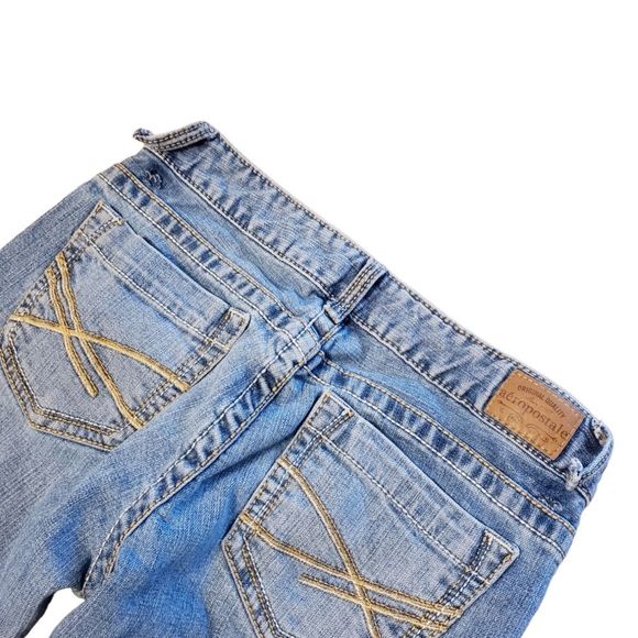 COPY - COPY - AEROPOSTALE LIGHTWASH CHELSEA SKINNY BOOTCUT JEANS SIZE 5/6 LONG - Picture 4 of 5
